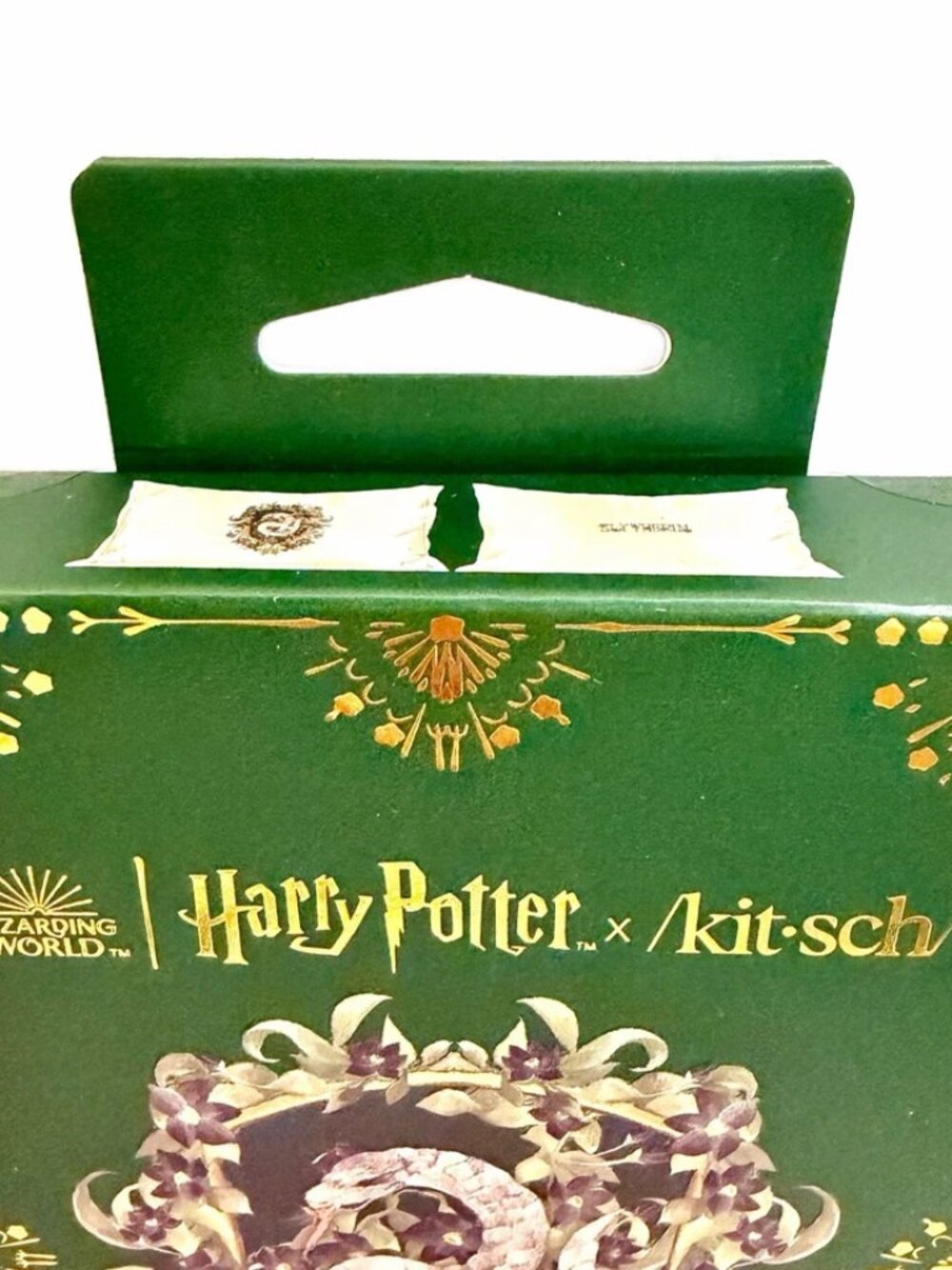 Kitsch x Harry Potter Slytherin Satin Zipper Pillowcase Standard/Queen New - Picture 4 of 7